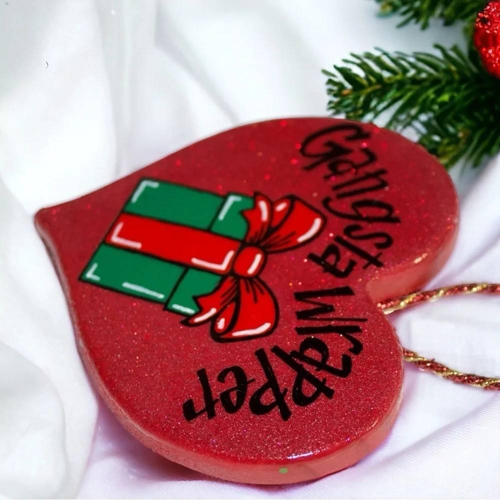 Holiday Hustler: Gangsta Wrapper Christmas Ornament for the Gift-Wrapping MVPs!